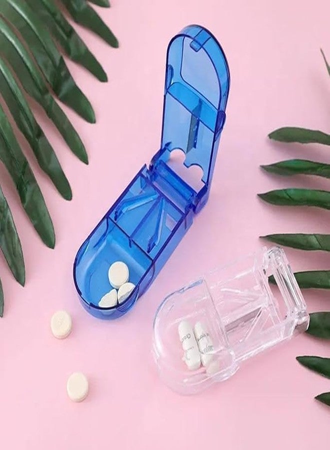 URMIT SURGICAL 1Pc Blue Pill Cutter & Splitter with Built-In Dispenser - Precision Pill Cutter for Small or Large Pills, Tablets & Vitamins - Medication Organizer for Adults & Seniors - Image 3